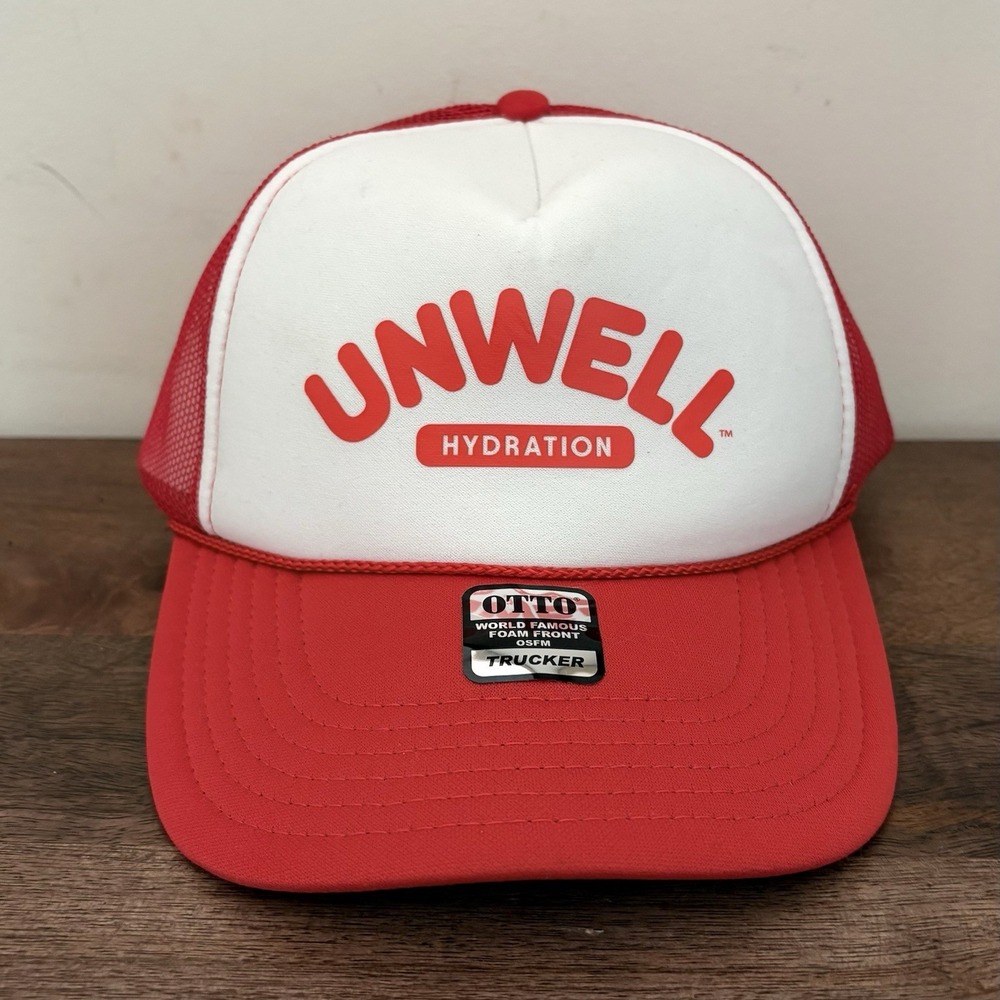 New Unwell Hydration Trucker Hat Red White Alex Cooper Call Her Daddy Otto OSFM